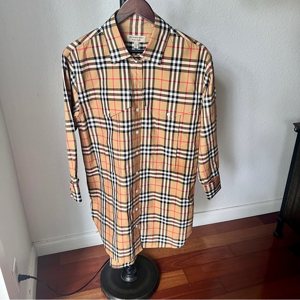 Burberry Checked Oversized Shirt